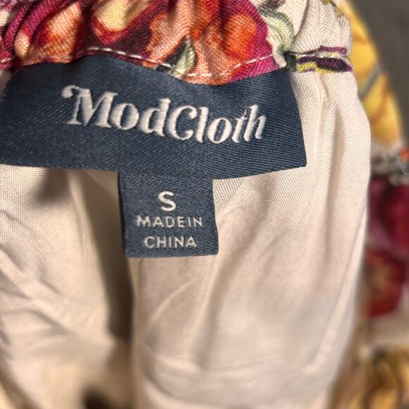 ModCloth Watercolor Gourd Print Pleated Midi Skirt Pockets Fall Autumn Small - Picture 9 of 11